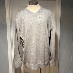 Gap V-Neck Sweater Gray XL-tall